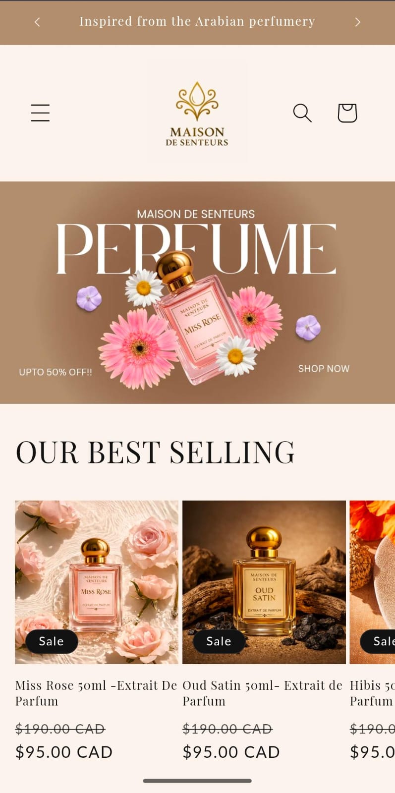 Maison Des Senteurs — Homepage