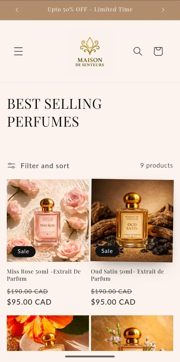 Maison Des Senteurs — Collection Page