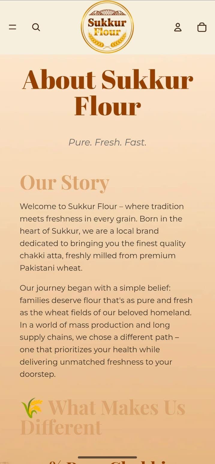 Sukkur Flour — About Page